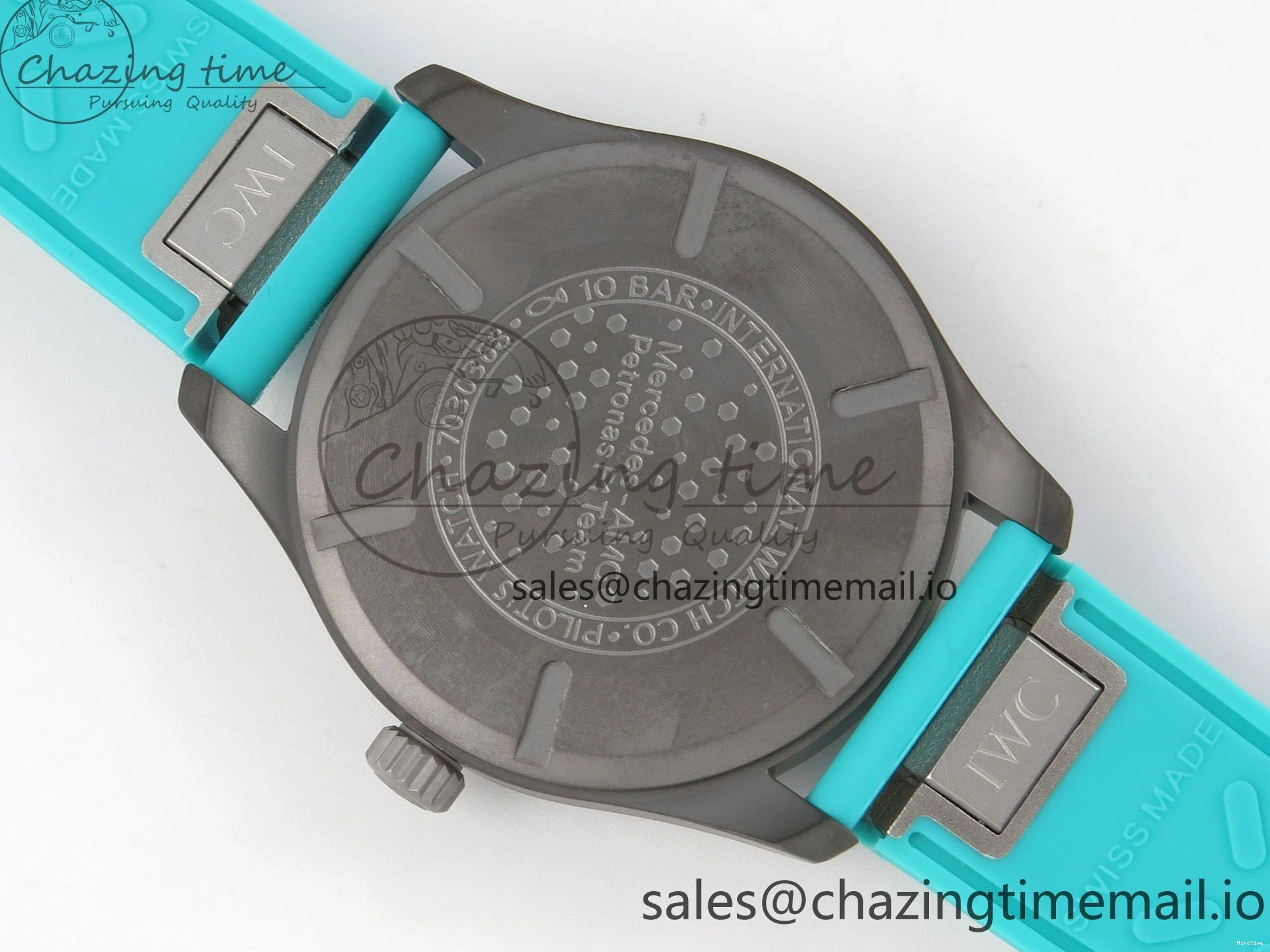 MIROTIME 0109 Pilot Mark XX BLSF 1:1 Best Edition Black Blue Dial on Blue Rubber Strap MIYOTA Sleek 6989